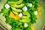 Fresh Avocado Salad Stock Photo