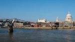 Millennium Bridge And St Pauls Cathedral Stock Photo