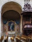 Interior View Of An Altar In The Church Of Notre Dame In Bordeau Stock Photo