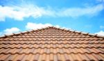 Brown Brick Roof Stock Photo