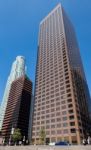 Skyscrapers In The Financial District Of Los Angeles Stock Photo