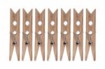 Wooden Clothes Pegs Stock Photo