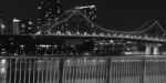 Story Bridge In Brisbane. Black And White Stock Photo