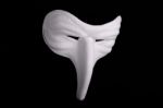 White Carnival Mask Stock Photo