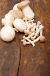 Fresh Wild Mushrooms Stock Photo