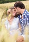 An Attractive Couple Sharing Passionate Thoughts Stock Photo