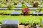 Kanchanaburi War Cemetery (don Rak) Stock Photo