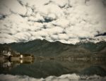 View Over Lake Maggiore And Alps Mountains Stock Photo