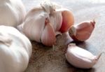 Fresh Garlic. Healthy Eating Stock Photo