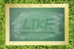 Like Word On Blackboard Stock Photo