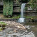 View Of Askrigg Waterfall In The Yorkshire Dales National Park Stock Photo