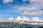 Sky Above The High Mountain Range Stock Photo