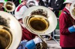 Reflection In A Tuba At The Lord Mayor's Show Stock Photo