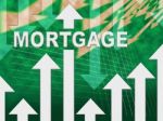 Mortgage Graph Shows Real Estate Home Loan Stock Photo