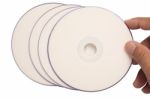 White, Blank CD Or DVD Stock Photo