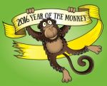 Year Of The Monkey 2016 Chinese Zodiac Design Stock Photo