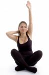 Young Female Doing Yoga Stock Photo