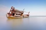 Abandoned Boat Stock Photo