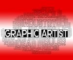 Graphic Artist Indicates Creative Illustrative And Artists Stock Photo