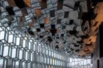 Interior View Of The Harpa Concert Hall In Reykjavik Stock Photo