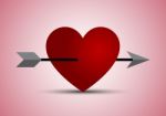 Heart Arrow  Background Stock Photo