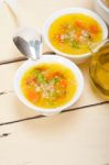 Syrian Barley Broth Soup Aleppo Style Stock Photo