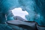 Crystal Ice Cave Near Jokulsarlon Stock Photo