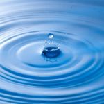 Water Drop Impact With Water Surface, Causing Rings On The Surface Stock Photo