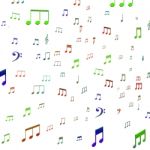 Musical Notes Shows Music Audio Sound Or Entertainment Stock Photo