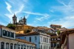 View Of The Unesco World Heritage City Of Ouro Preto In Minas Ge Stock Photo