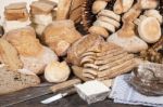 Fresh Assortment Of Baked Bread Varieties Stock Photo