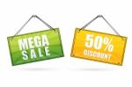 sale and Discount Tags Stock Photo