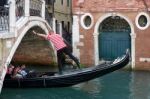 Gondolier Plying His Trade Stock Photo