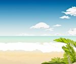 Tropical Beach Background Stock Photo