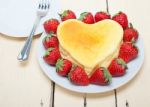 Heart Cheesecake Stock Photo