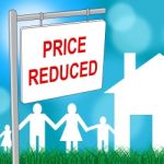 House Price Reduced Indicates Clearance Homes And Bargain Stock Photo