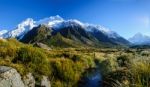 Hooker Valley Track,mount Cook, New Zealand Stock Photo