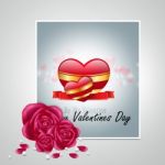 Red Love Heart, Valentines Day Concept Stock Photo