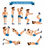 Six-pack Abs Workout For Men For Men Stock Photo