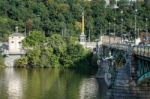 Cechuv Bridge In Prague Czech Republic Stock Photo