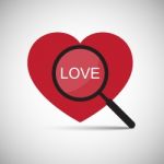  Love Heart Magnify Stock Photo