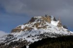 View Of The Mountain Above Moena Stock Photo