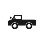 Pickup Truck Icon  Illustration On White Background Stock Photo