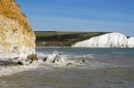 View Of The Sussex Coastline From Hope Gap Stock Photo