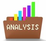 Analysis File Shows Analytics Graph 3d Rendering Stock Photo