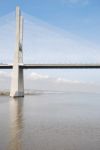 Vasco Da Gama Bridge In Lisbon, Portugal Stock Photo