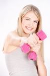 Happy Fitness Woman Stock Photo