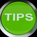 Tips Button Shows Help Suggestions Or Instructions Stock Photo