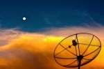 Parabolic Satellite Dish Stock Photo