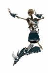 Skeleton Dancing Stock Photo